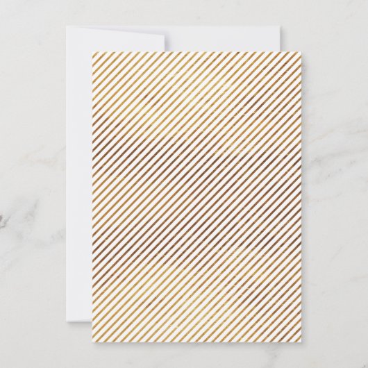 Bloemige Nepgoud 50ste Verjaardagsuitnodiging Kaart (Achterkant)