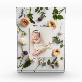 Bloemige Nieuwe Baby Naam Geboorte Stats Foto 