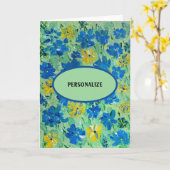 Bloemige Notitiekaarten 'Vergeet Mij Niet' (Gele Bloem)