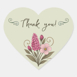 Bloemige Notities & Dagelijkse Planning-bloemist Hart Sticker