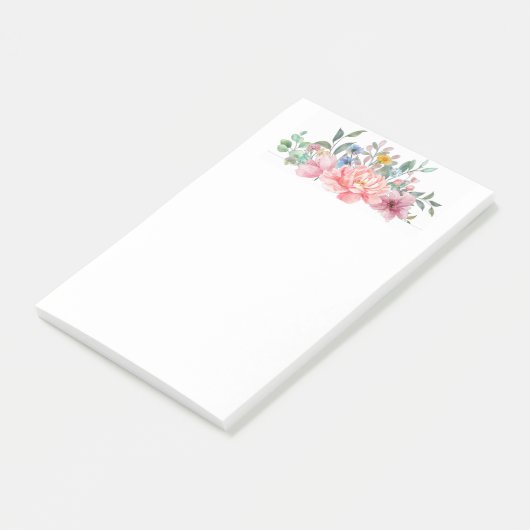 Bloemige notities post-it® notes (Schuin)