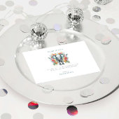 Bloemige Olifant Baai Blauw Wil je mijn bruidsmeis Kaart