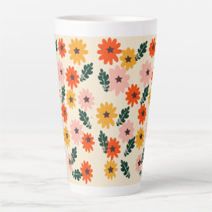 Bloemige Ontwerp Latte Mok