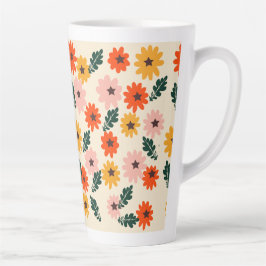 Bloemige Ontwerp  Latte Mok