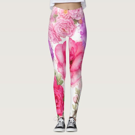 Bloemige ontwerp leggings (Voorkant)