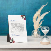 Bloemige op maat gemaakte notitieboek handgeschrev fotoplaat (Zijkant)