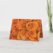Bloemige oranje gele Moederdag Diva kaart (Achterkant)