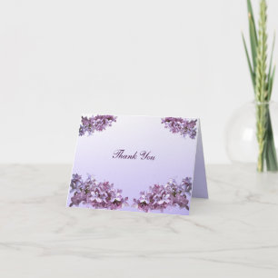 Bloemige paarse bloemen bruiloft bedankt