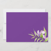 Bloemige Paarse Wisteria We Hebben Nieuw Adres Ver Aankondiging (Achterkant)