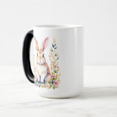  bloemige paashaas gepersonaliseerd magische mok (Voorkant links)