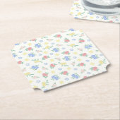 Bloemige Papieren Onderzetters (Gekanteld)