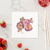 Bloemige Papieren Servetten Viooltje (Set van 50) (Insitu)