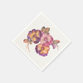 Bloemige Papieren Servetten Viooltje (Set van 50) (Hoek)