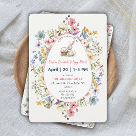 Bloemige Pasen Brunch & Eieren zoeken  Kaart