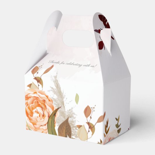 Bloemige Pastel Bloei Botanische Moderne Bruidsmei Bedankdoosjes (Achterkant)