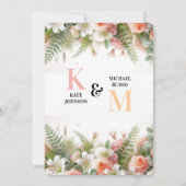 Bloemige Pastel Eenvoudig Save The Date (Achterkant)