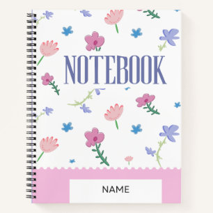 Bloemige pastel notebook omslag notitieboek