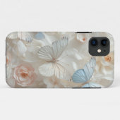 Bloemige Pastel Vlinders Telefoonhoes Case-Mate iPhone Case (Achterkant (horizontaal))