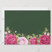 Bloemige Pastel Waterverf Roze Bruiloft Save The Date (Achterkant)