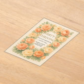 Bloemige Pastelbloesems Acryl Uitnodigingen (Laagn)