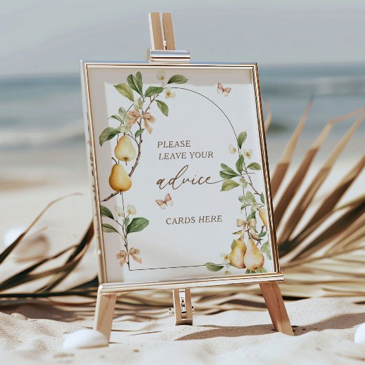 Bloemige Perfecte Paar Peer Bruiloftsborrel Advies Poster