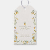 Bloemige perfecte peerse bruiloftfeest cadeaulabel (Voorkant)