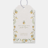 Bloemige perfecte peerse bruiloftfeest cadeaulabel (Achterkant)