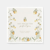 Bloemige perfecte peerse bruiloftfeest servet (Voorkant)