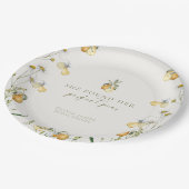 Bloemige perfecte peervrijgezellenfeest papieren bordje (Gekanteld)