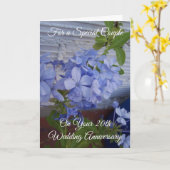 Bloemige Persoonlijke 20e Huwelijksverjaardag Kaart (Gele Bloem)