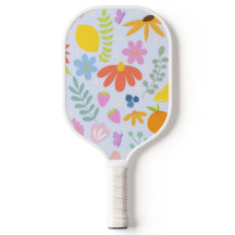 bloemige pickleball paddle