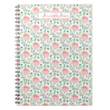 Bloemige planner in roze en oranje