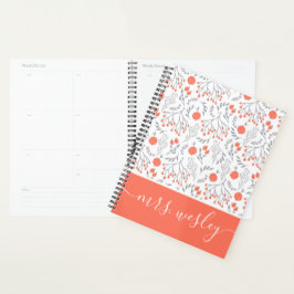Bloemige planner voor leraren