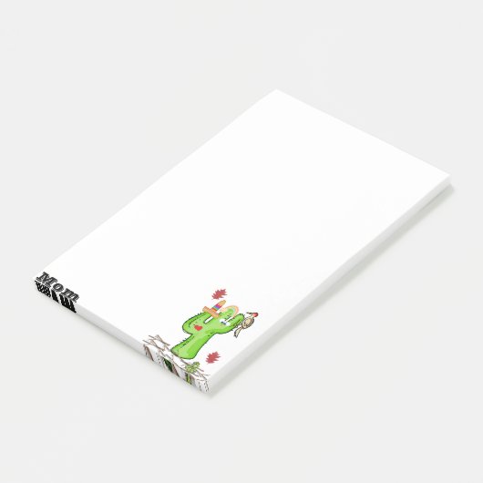 Bloemige Planten Moeder Cactus Notities Post-it® Notes (Schuin)