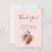 Bloemige platte bedankkaart (Voorkant)