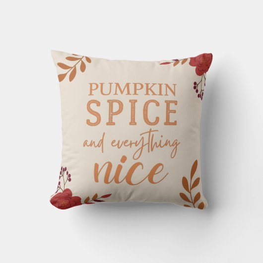 Bloemige Plezierige Seizoenen Kussen (Voorkant)