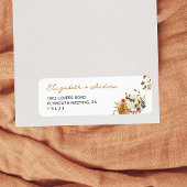 Bloemige Pompoen Herfst Moderne Bruiloft Feest Etiket