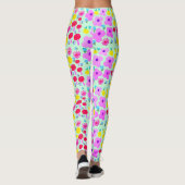 Bloemige PomPoms All-Over-Print Leggings (Achterkant)