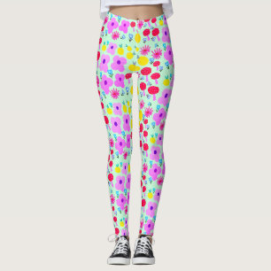 Bloemige PomPoms All-Over-Print Leggings