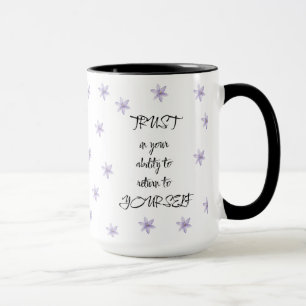Bloemige positieve quote cadeau voor haar hem mind mok