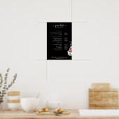 Bloemige Poster met Prijslijst (Keuken)