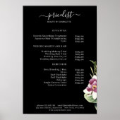 Bloemige Poster met Prijslijst (Voorkant)