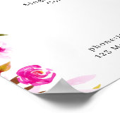 Bloemige Poster met Prijslijst (Hoek)