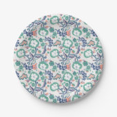 Bloemige pretprint papieren bordje (Voorkant)