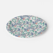 Bloemige pretprint papieren bordje (Gekanteld)