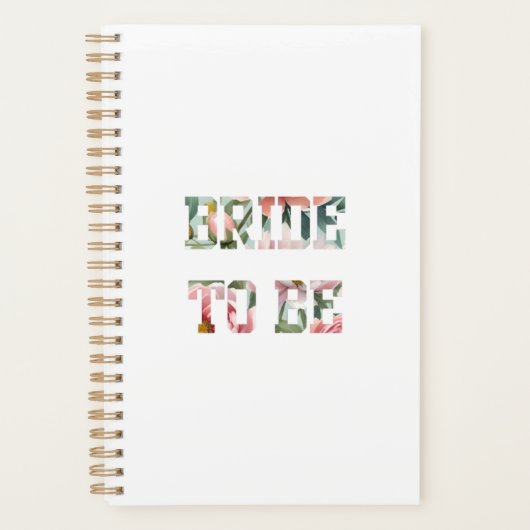 Bloemige print bruid-to-be planner (Voorkant)