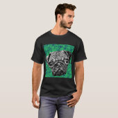 Bloemige Pug Leven T-shirt (Voorkant volledig)