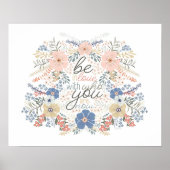 Bloemige Quote Kunstprint Poster (Voorkant)