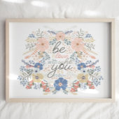 Bloemige Quote Kunstprint Poster