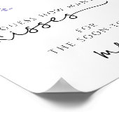 Bloemige raad hoeveel kussen bruidsdouche spel Po Poster (Hoek)